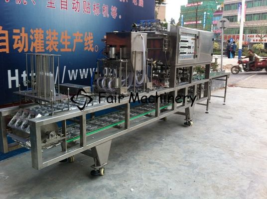 7.5KW 220V Yogurt Cup Filling Machine , 5400BPH Plastic Cup Sealing Machine