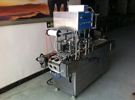 3.6KW SS304 Cup Filling Sealing Machine For 2 Cups Water Cup 1800B/H