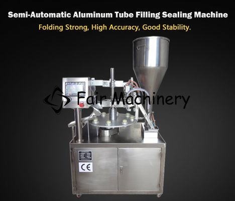 SGS CE 450ml Tube Filling Sealing Machine Semi Auto Super Glue 0.2CBM/min