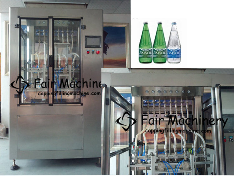 2KW SS304 Mineral Water Bottle Filling Machine , 16BPM Beer Can Filling Machine 8 Heads